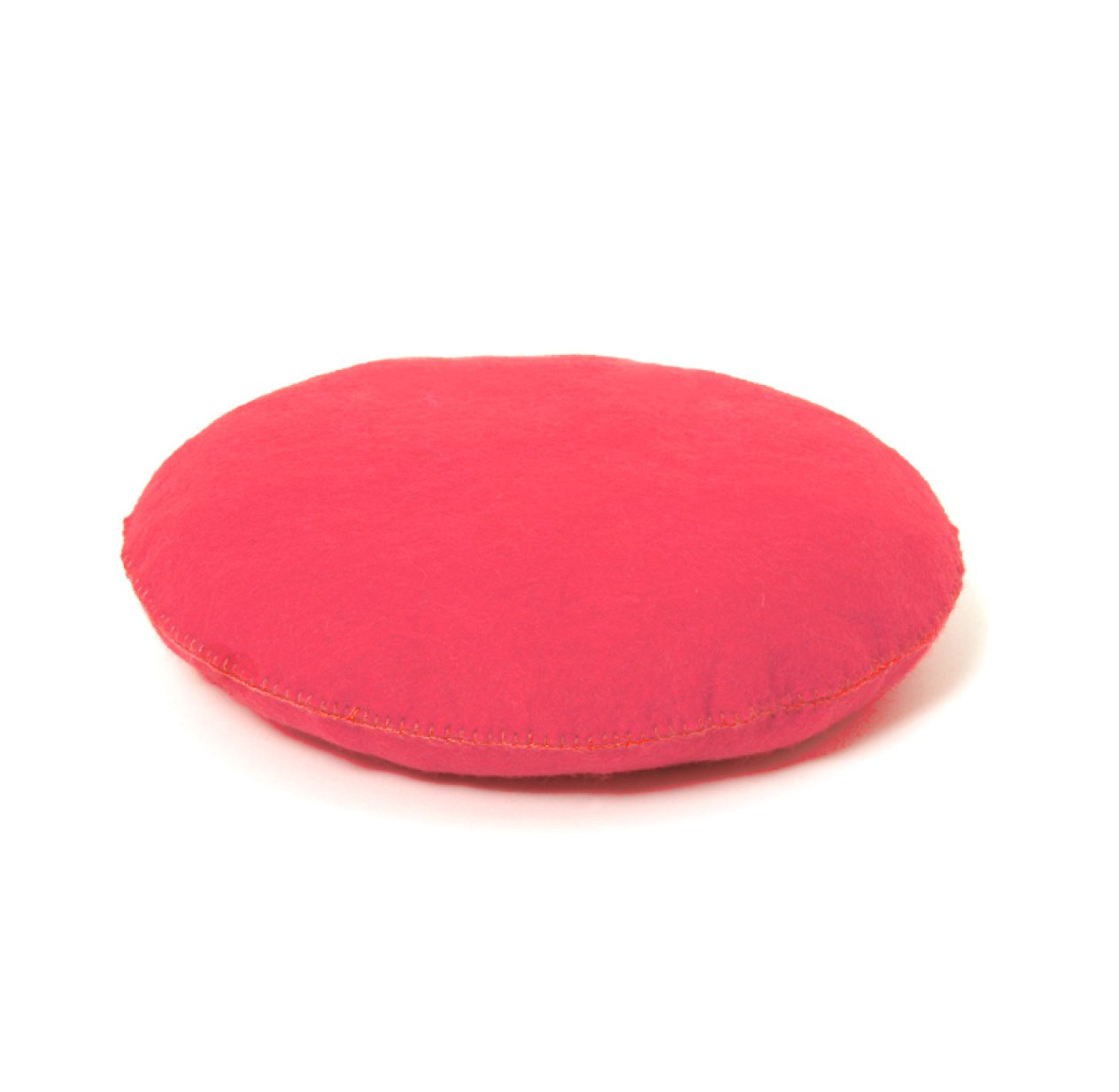 Coussin Smarties en feutre - rose grenade